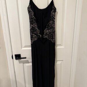 Nicole Miller Lace Cutout Bias Cut Gown Size 4
